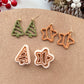 Winter Christmas Polymer Clay Cutters | Holiday Ornaments Clay Earring Cutters Set for Jewelry Making