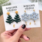 Winter Polymer Clay Earrings