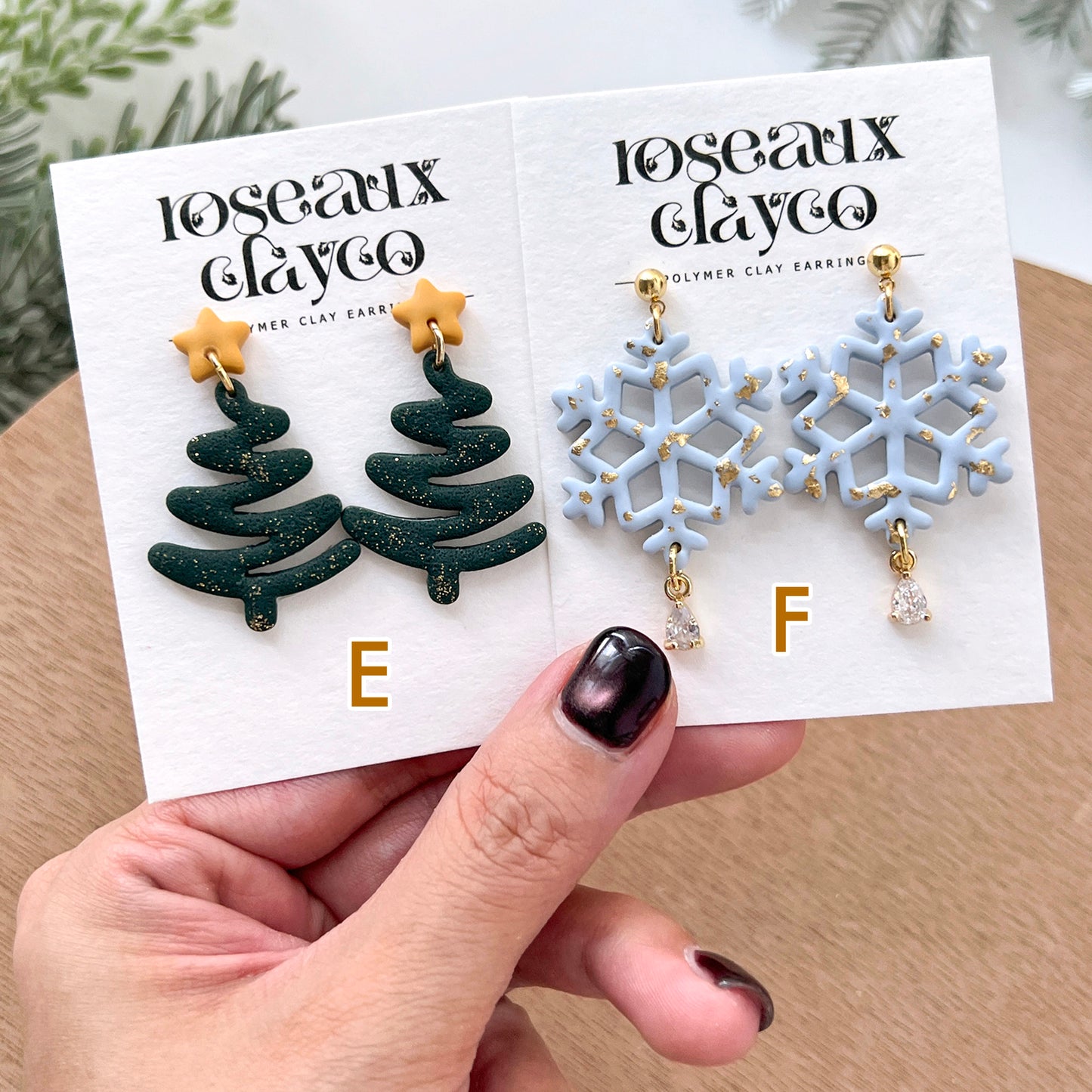 Winter Polymer Clay Earrings