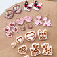 Valentine's Day Polymer Clay Cutters Set | Valentines Ballon | Heart Shaped Bookcase