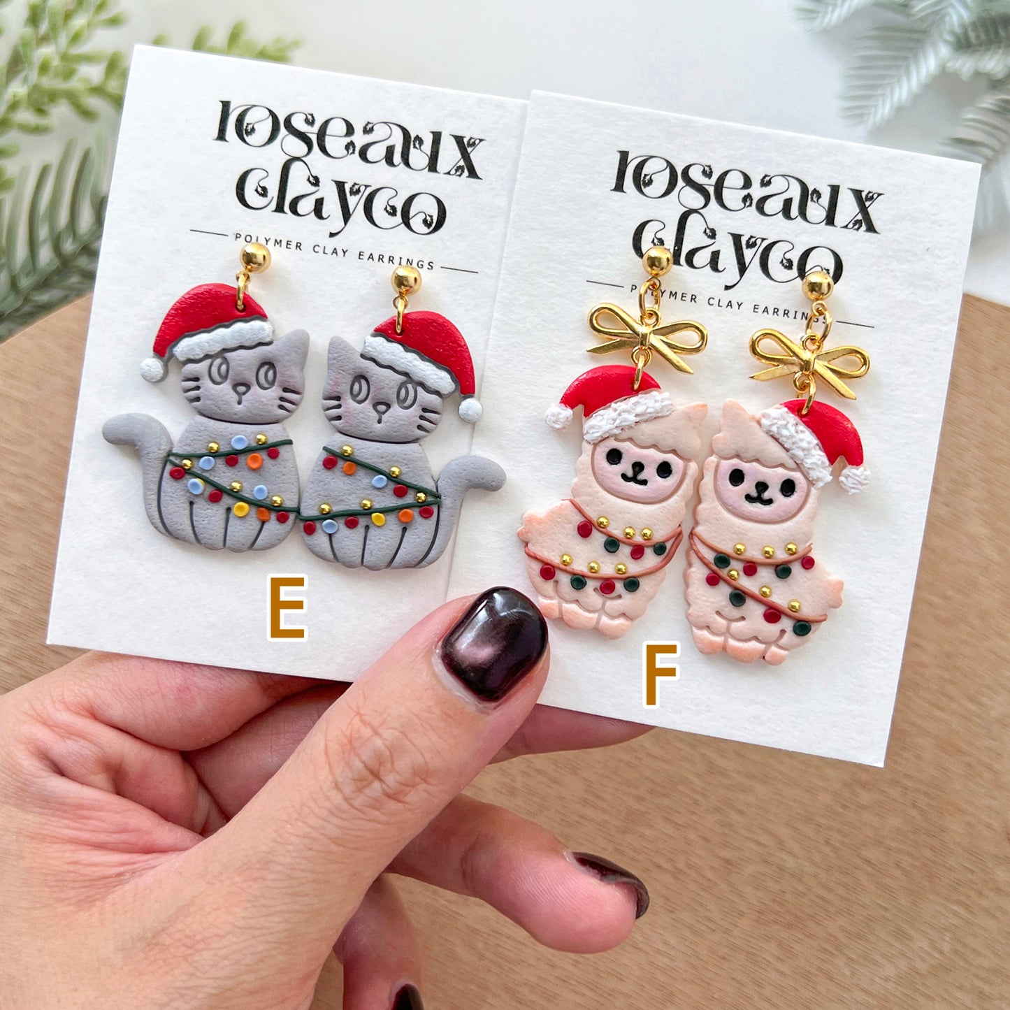 Cute Winter Animal Polymer Clay Earrings