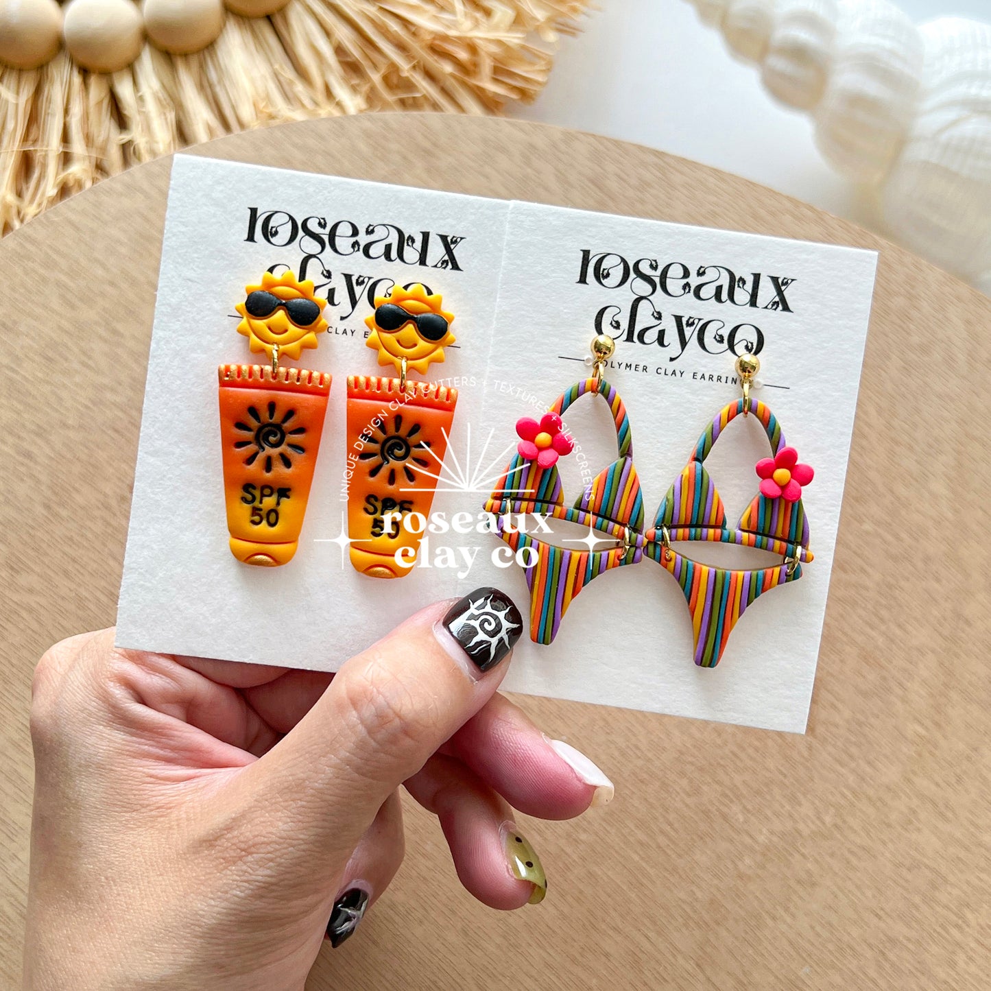 RoseauxClayCo Summer Pool Party Polymer Clay Cutters