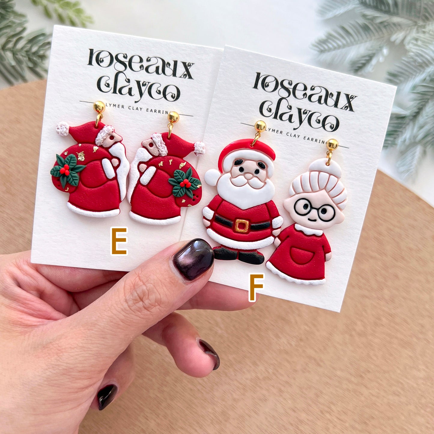 Christmas Winter Polymer Clay Earrings