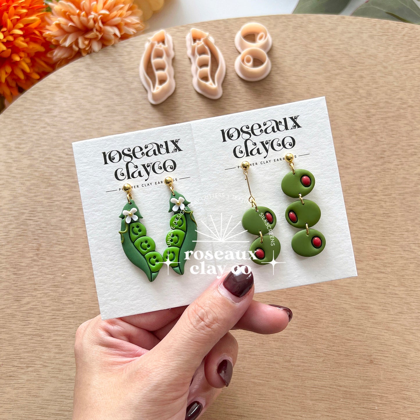 RoseauxClayCo Veggies Polymer Clay Cutter Set