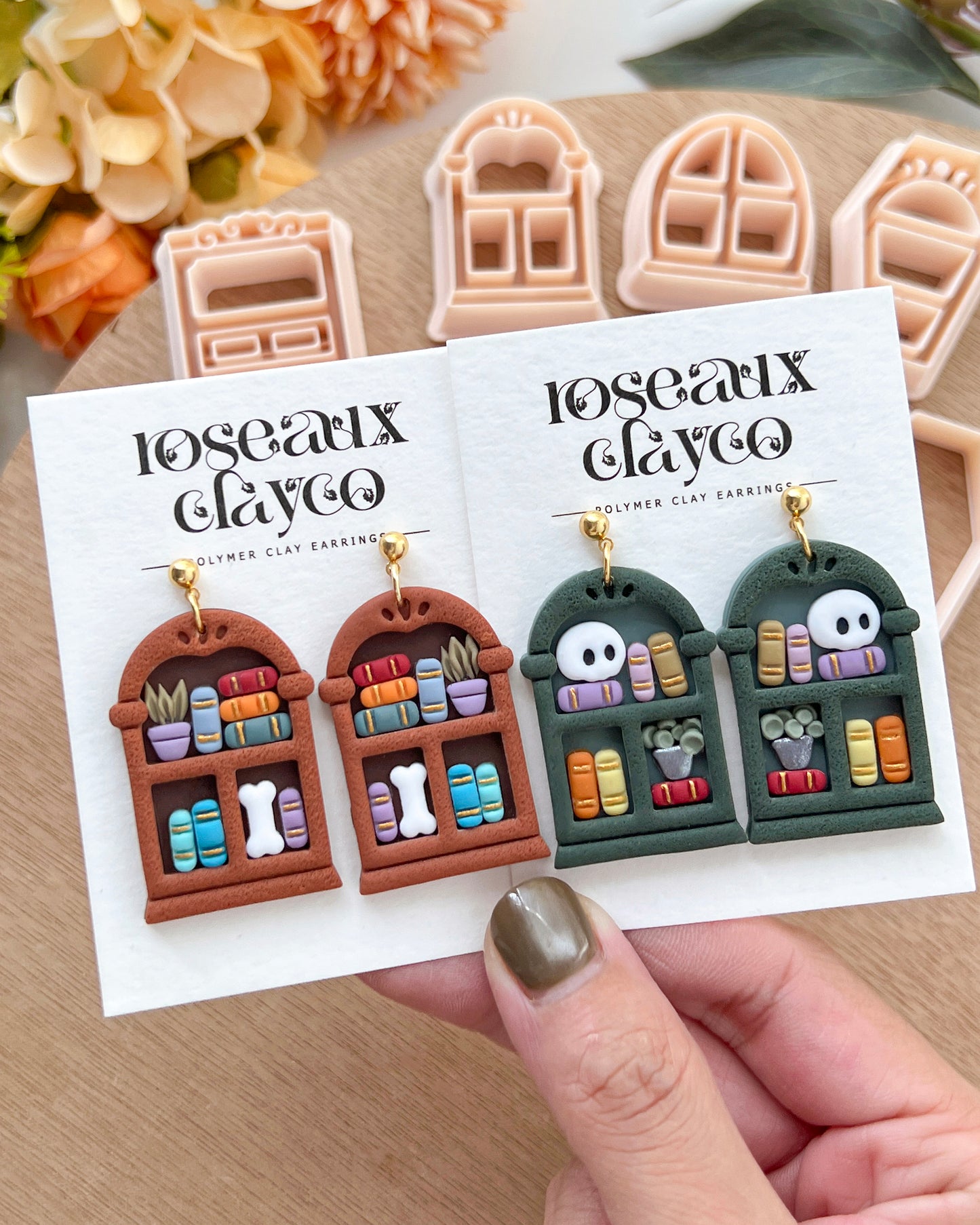 Bookshelf Polymer Clay Cutters