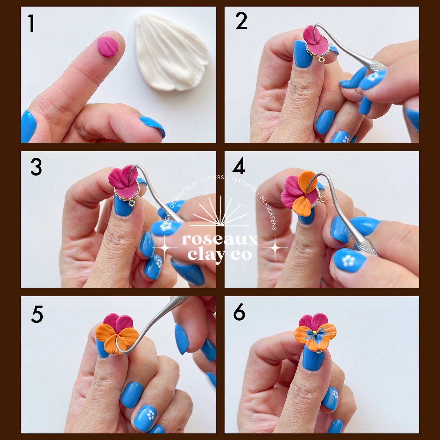 RoseauxClayCo Pansy Petal Polymer Clay Cutter