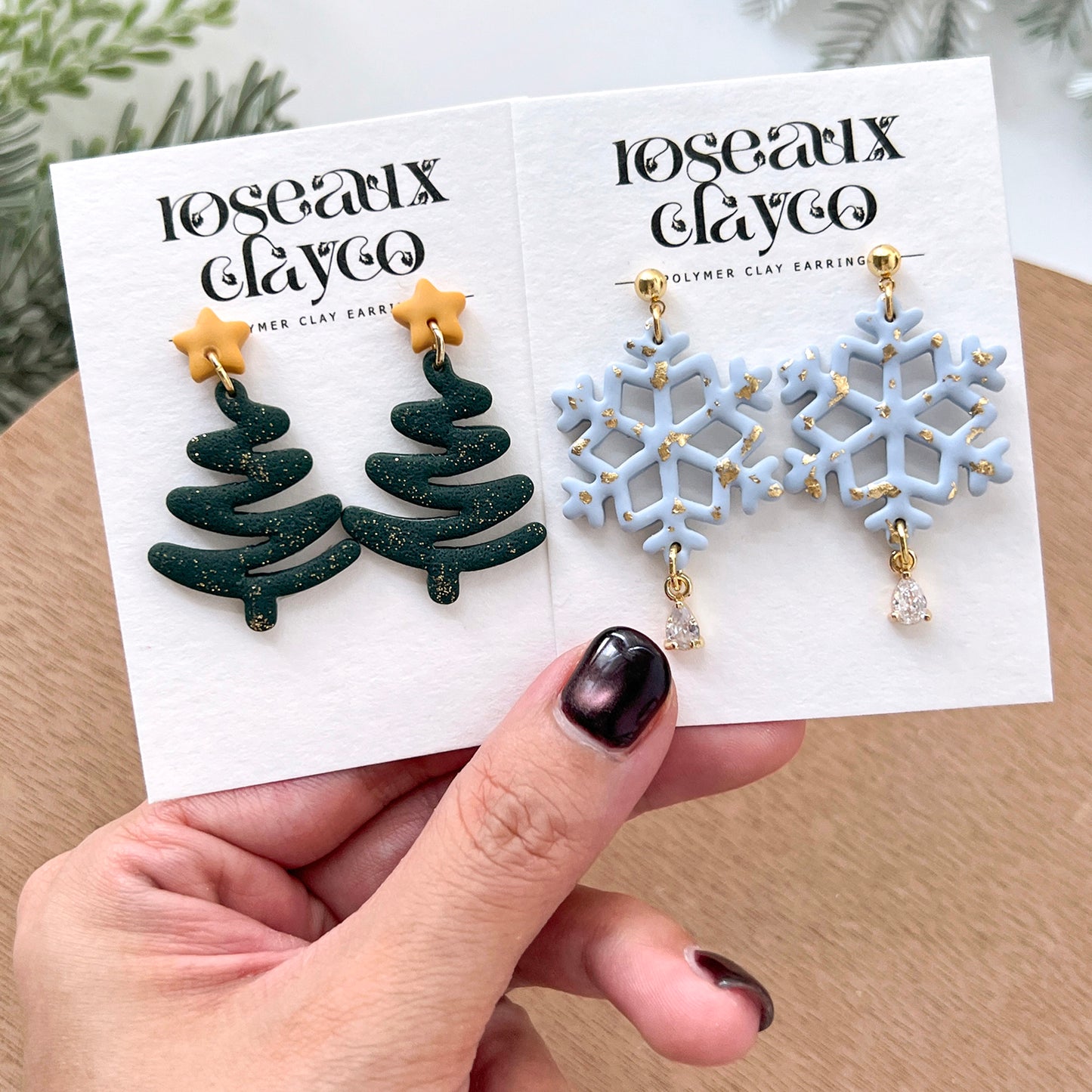 Winter Polymer Clay Cutters | Wreath | Snowflake | Poinsettia