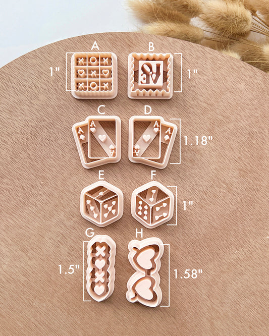 Valentine‘s Day Love Games Polymer Clay Cutters