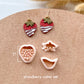 Valentines Polymer Clay Cutters | Heart Shaped Chocolate Clay Earring Cutters | Cherry | Strawberry Cutters