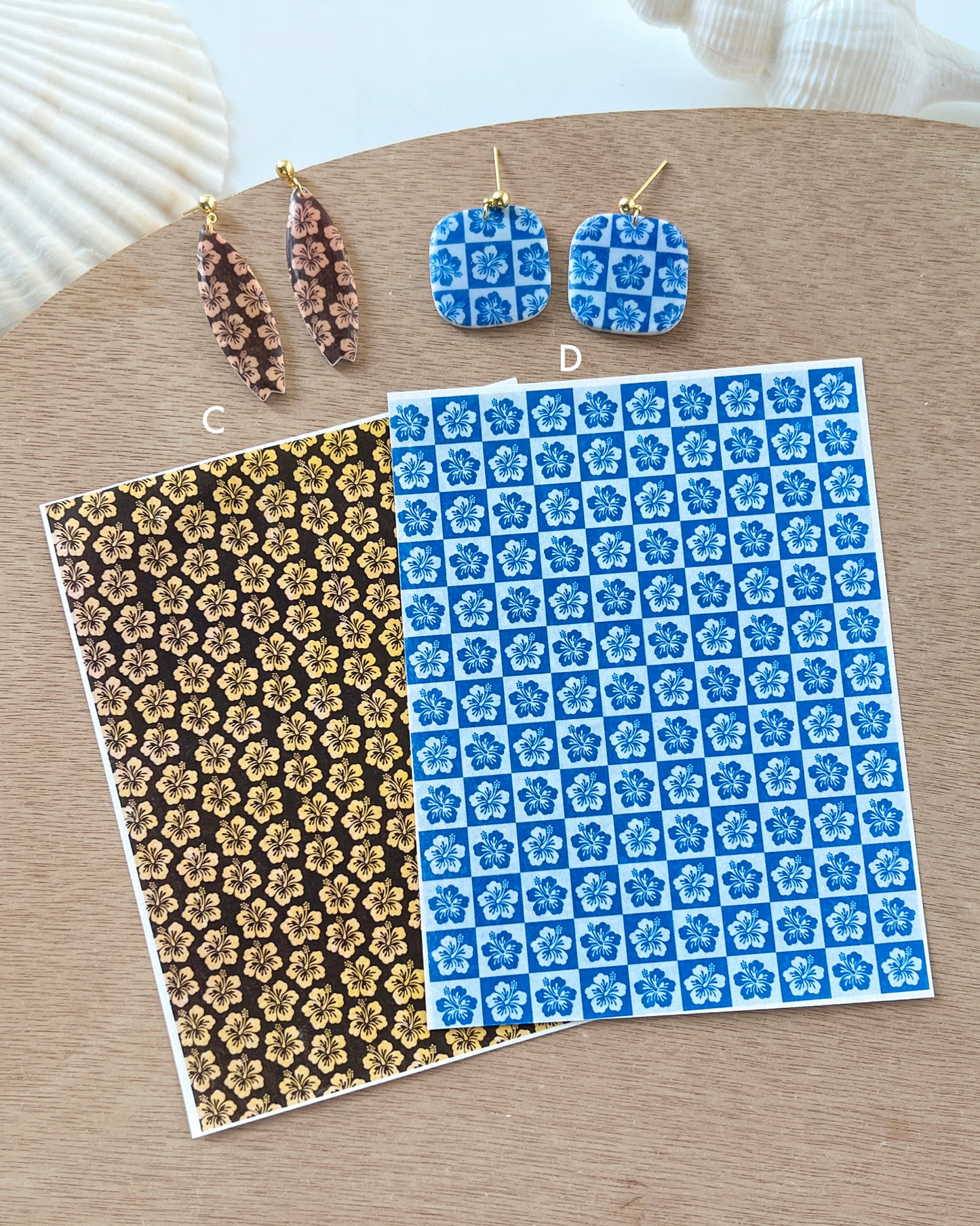 Summer Polymer Clay Transfer Paper | Ocean Image Clay Transfer Sheet