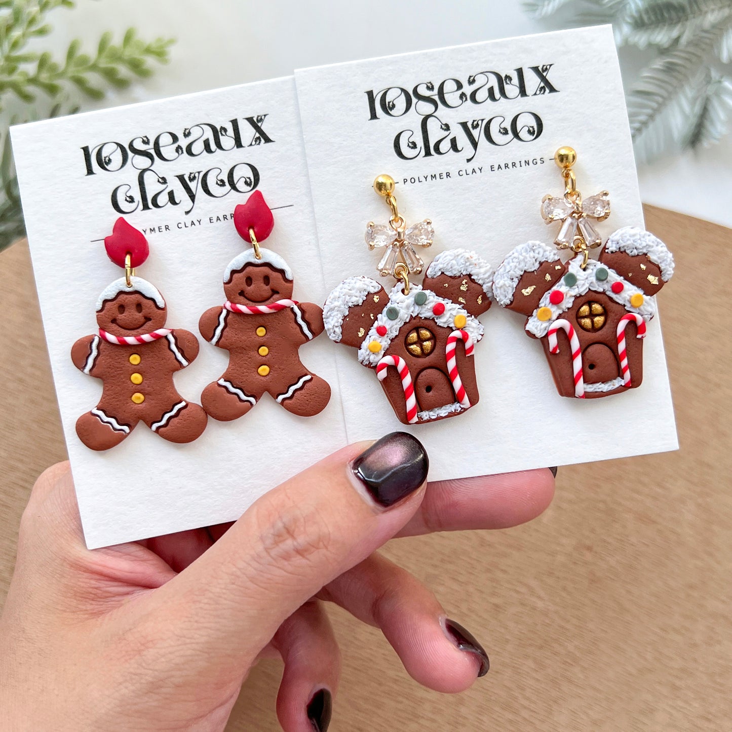 Christmas Polymer Clay Cutters | Candy Cane Cutters | Gingerbread | Snowman | Tree Sugar Cookie