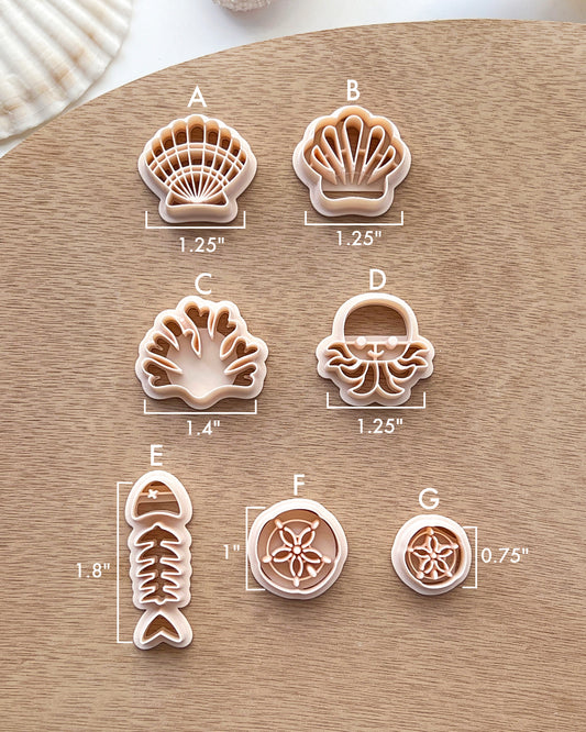 Summer Beach Polymer Clay Cutters