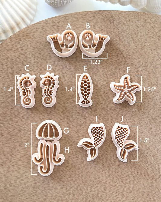 Ocean Animal Polymer Clay Cutters