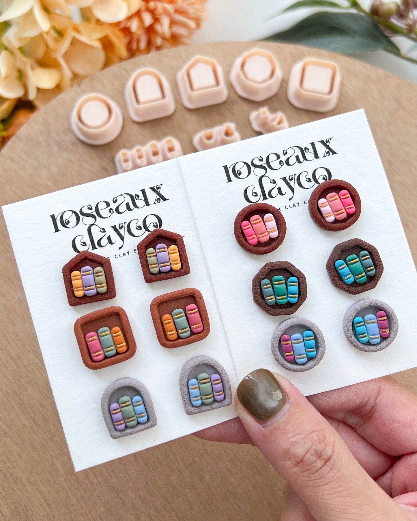 Bookshelf Polymer Clay Cutters