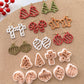 Winter Christmas Polymer Clay Cutters | Holiday Ornaments Clay Earring Cutters Set for Jewelry Making