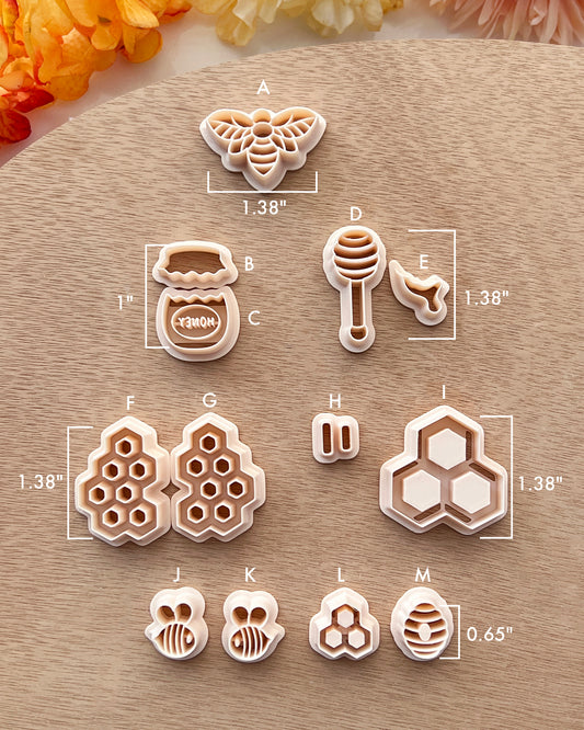 Spring Honey Bee Polymer Clay Cutters