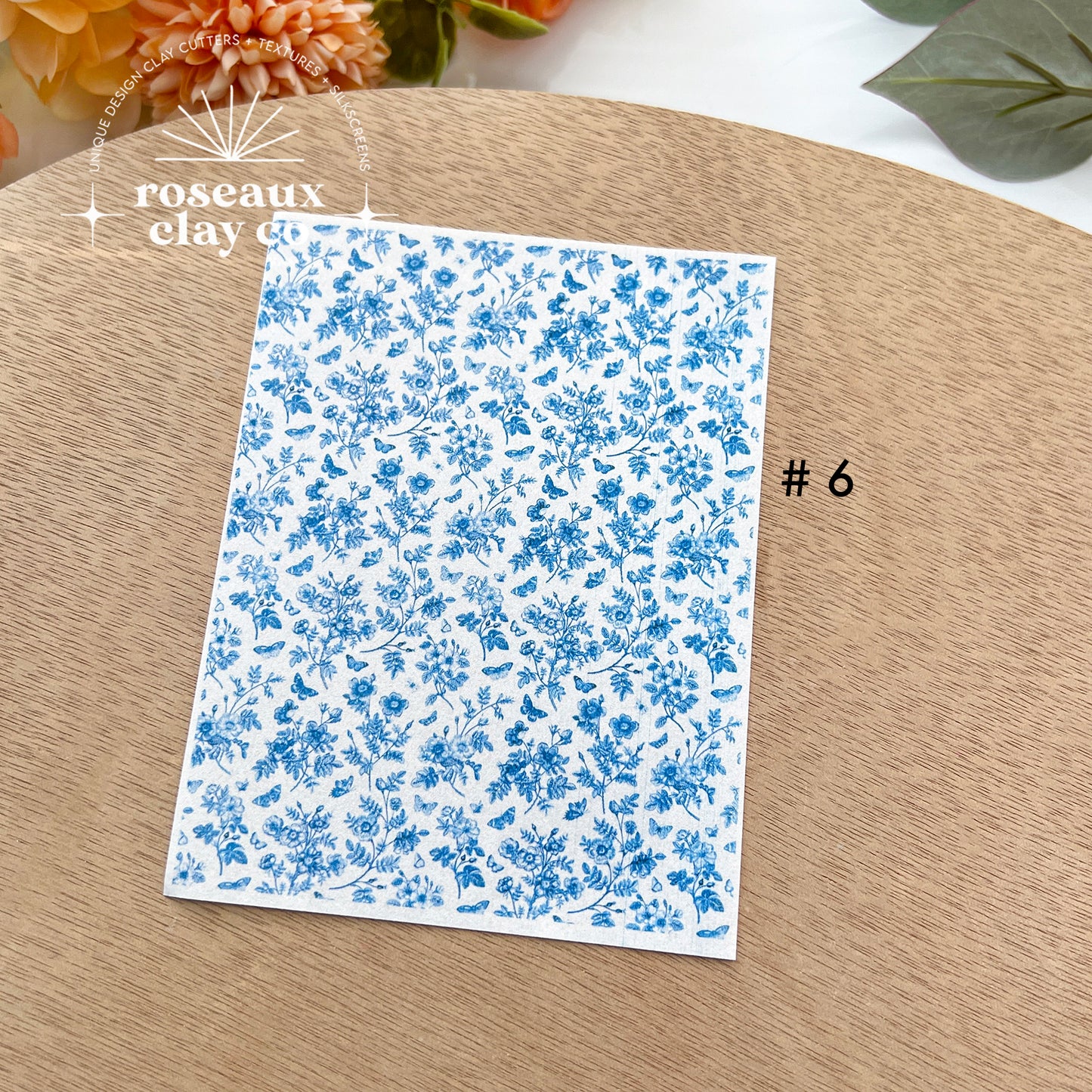 French Toile Polymer Clay Transfer Paper