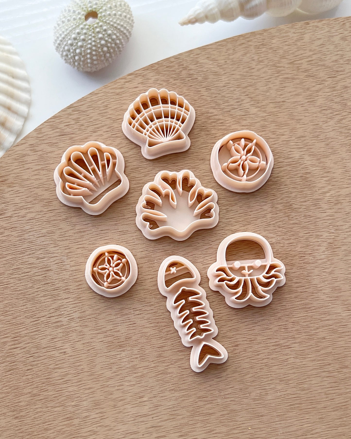 Ocean Polymer Clay Cutters | Summer Clay Cutters | Shell | Octopus | Sand Dollar