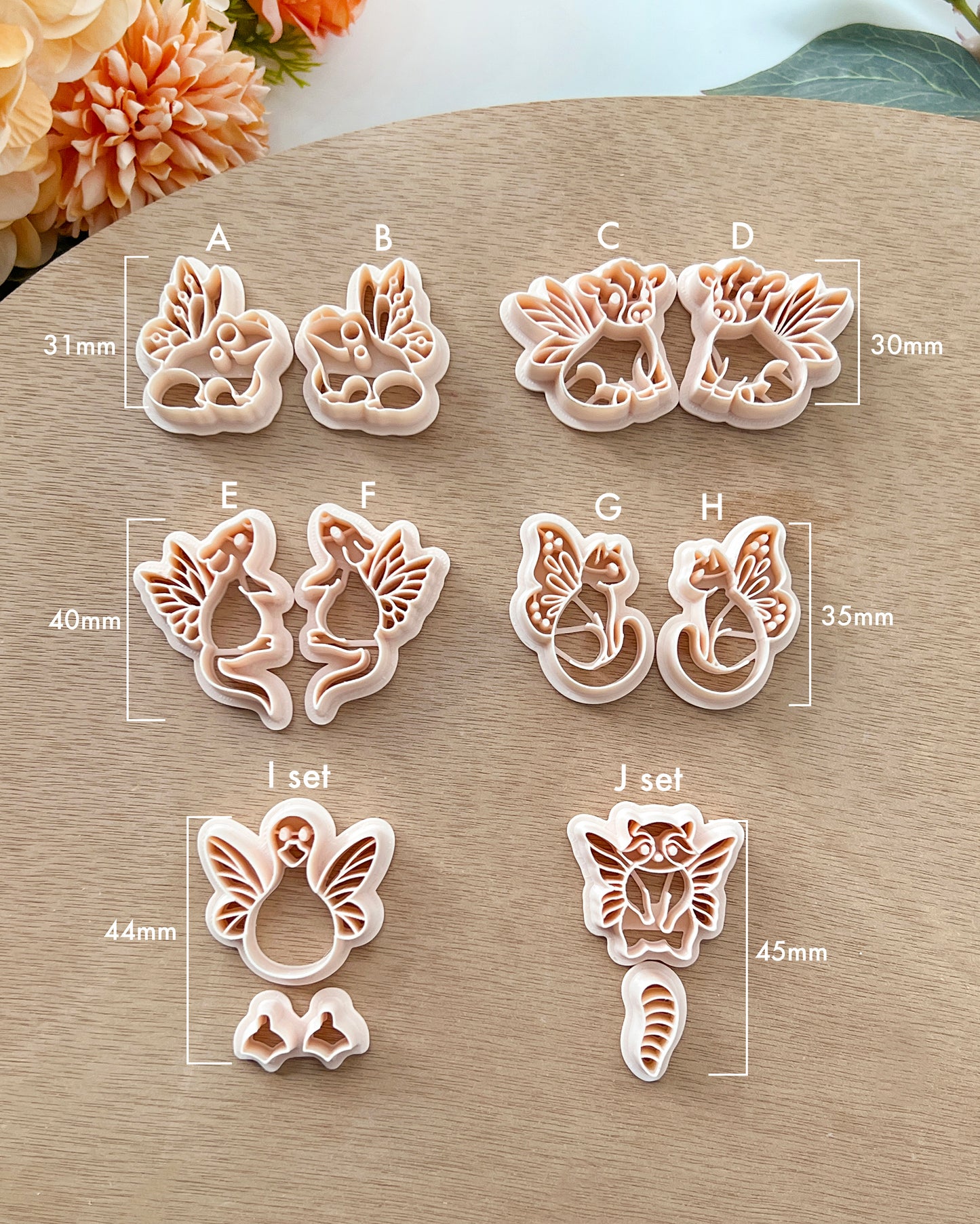 Fairy Animals Polymer Clay Cutters