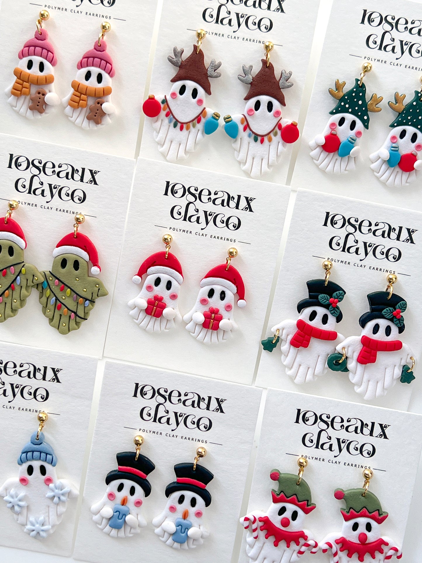 Christmas Ghost Polymer Clay Cutters Set