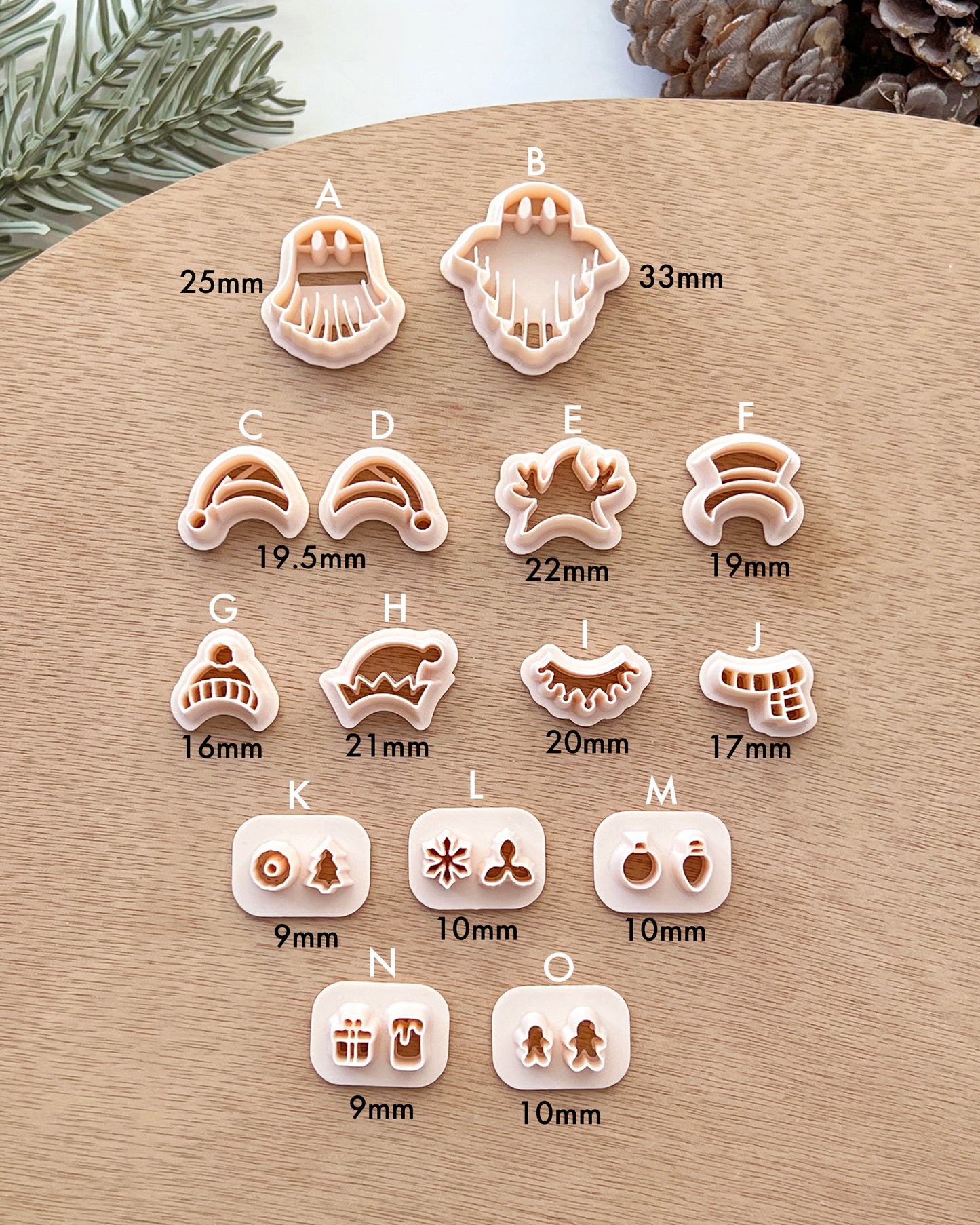 Christmas Ghost Polymer Clay Cutters Set