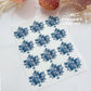 Patchwork Denim Maple Leaf Polymer Clay Transfer Paper & Matching Cutter