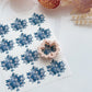 Patchwork Denim Maple Leaf Polymer Clay Transfer Paper & Matching Cutter
