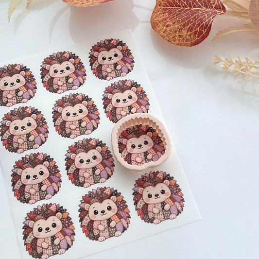 Patchwork Hedgehog Polymer Clay Transfer Paper & Matching Cutter