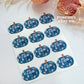 Patchwork Denim Pumpkin Polymer Clay Transfer Paper & Matching Cutter