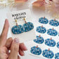 Patchwork Denim Pumpkin Polymer Clay Transfer Paper & Matching Cutter