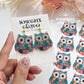 Patchwork Owl Polymer Clay Transfer Paper & Matching Cutter