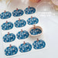 Patchwork Denim Pumpkin Polymer Clay Transfer Paper & Matching Cutter