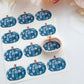 Patchwork Denim Pumpkin Polymer Clay Transfer Paper & Matching Cutter