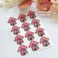 Patchwork Mushroom House Polymer Clay Transfer Paper & Matching Cutter