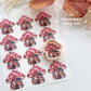 Patchwork Mushroom House Polymer Clay Transfer Paper & Matching Cutter