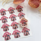 Patchwork Mushroom House Polymer Clay Transfer Paper & Matching Cutter