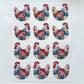 Patchwork Hen Polymer Clay Transfer Paper & Matching Cutter