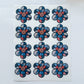 Patchwork Denim Button Flower Polymer Clay Transfer Paper & Matching Cutter