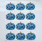 Patchwork Denim Pumpkin Polymer Clay Transfer Paper & Matching Cutter