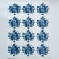 Patchwork Denim Maple Leaf Polymer Clay Transfer Paper & Matching Cutter
