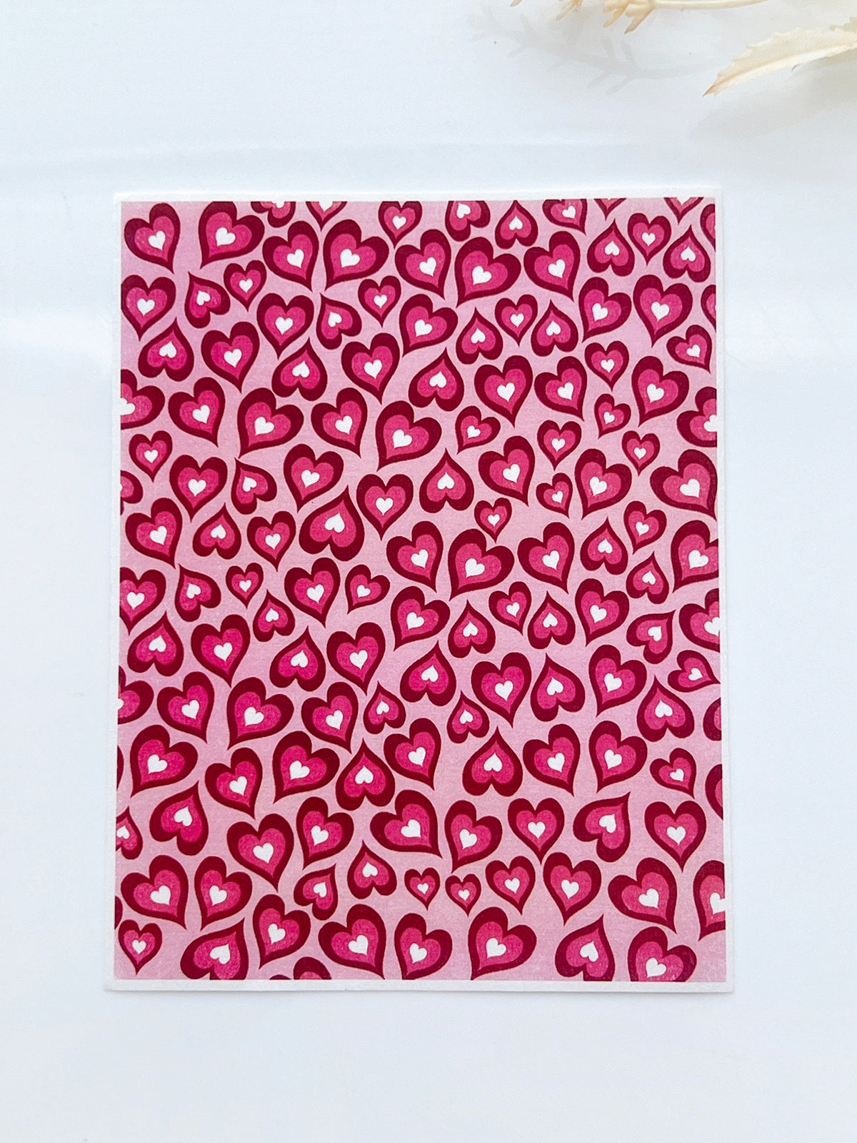 Pink Heart Clay Transfer Paper