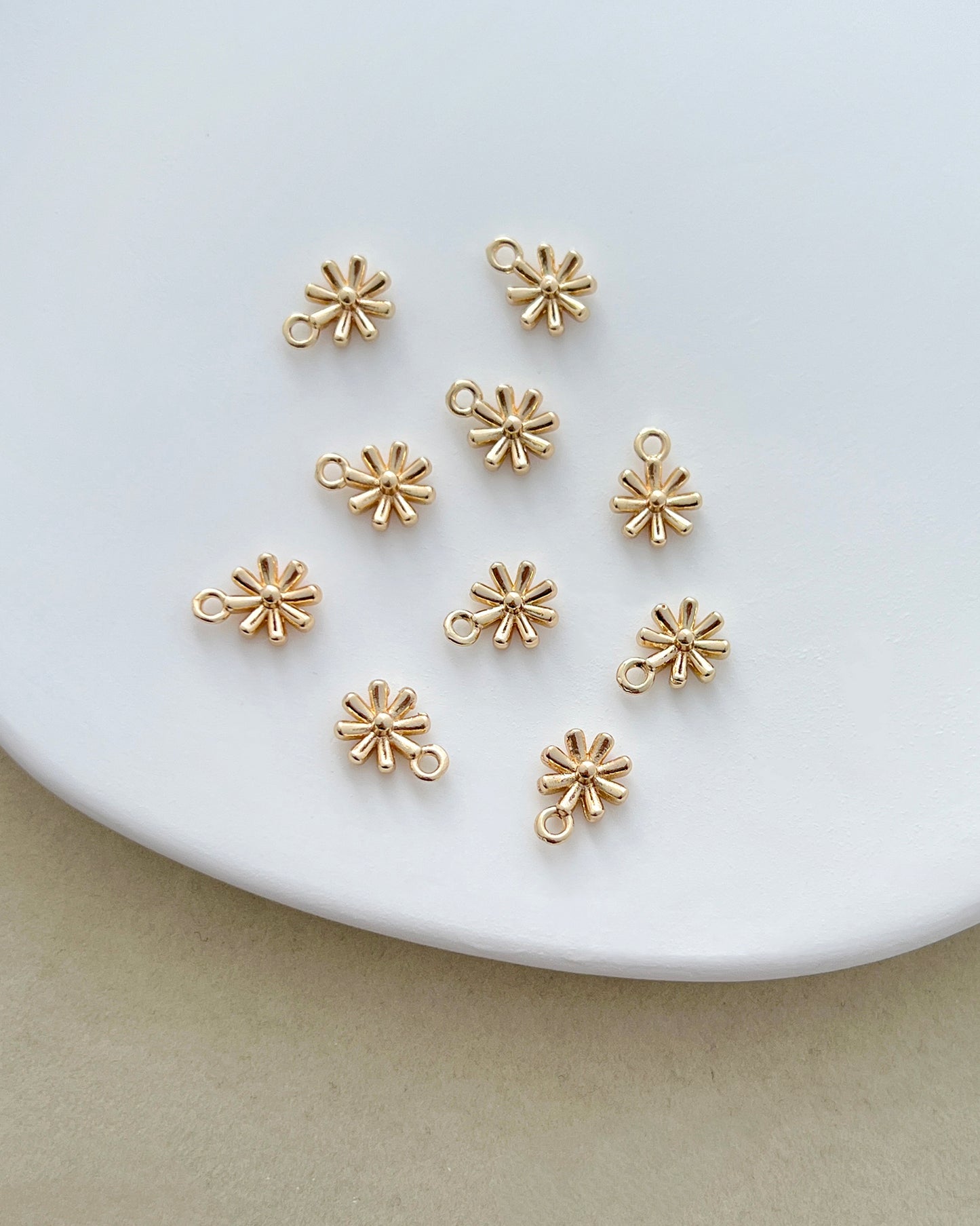 14K Gold Filled Daisy Flower Charms