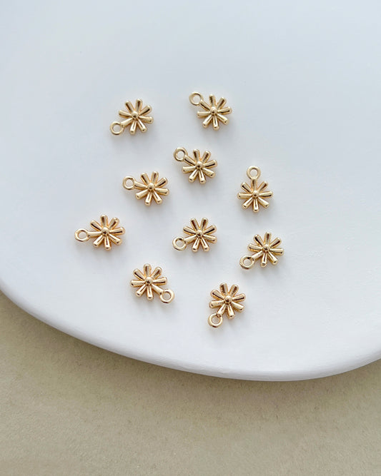 14K Gold Filled Daisy Flower Charms
