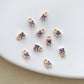 14K Gold Filled Purple Zircon Square Charms