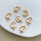 14K Gold Filled Cat & Crescent Moon Charms
