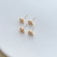 14K Gold Filled Round Zircon Earring Posts with Loop