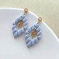 14K Gold Filled Round Zircon Earring Posts with Loop