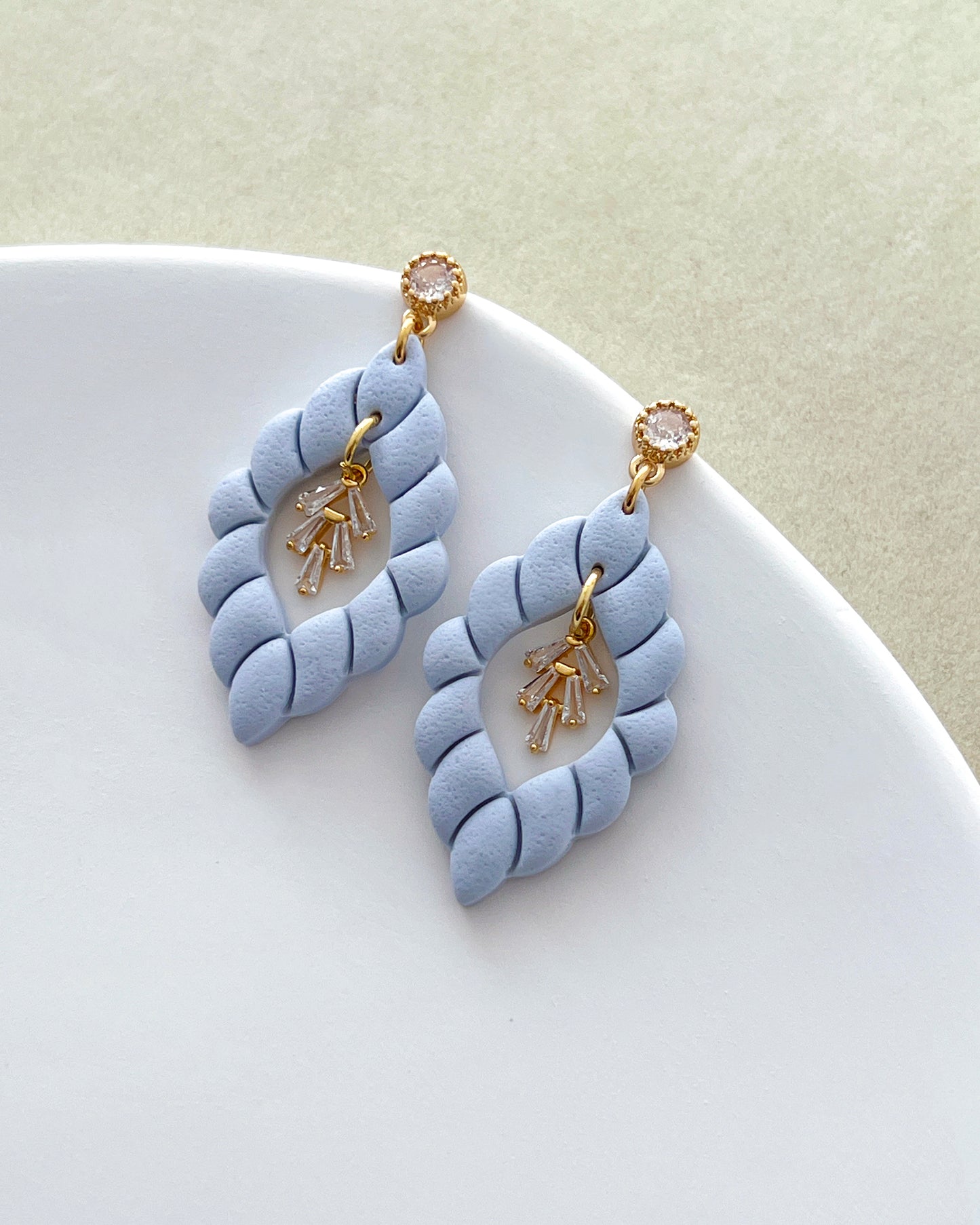 14K Gold Filled Round Zircon Earring Posts with Loop