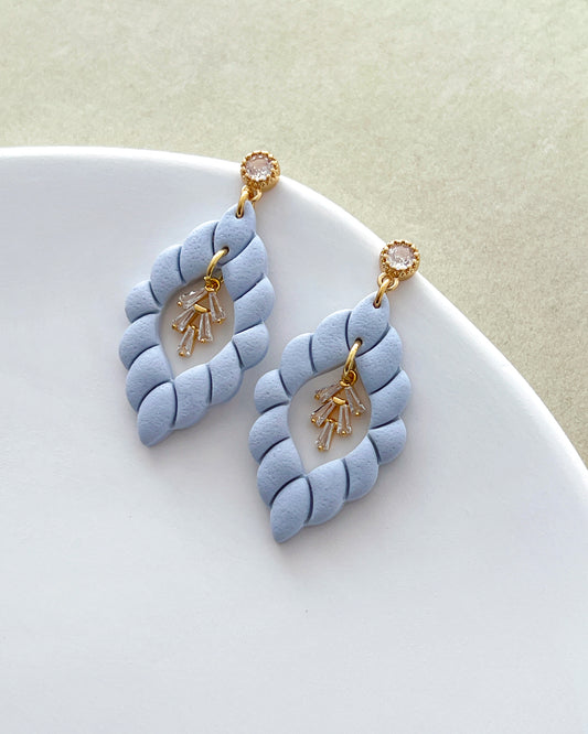 14K Gold Filled Round Zircon Earring Posts with Loop