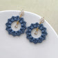 14K Gold Filled Zircon Fan Earring Posts with Loop
